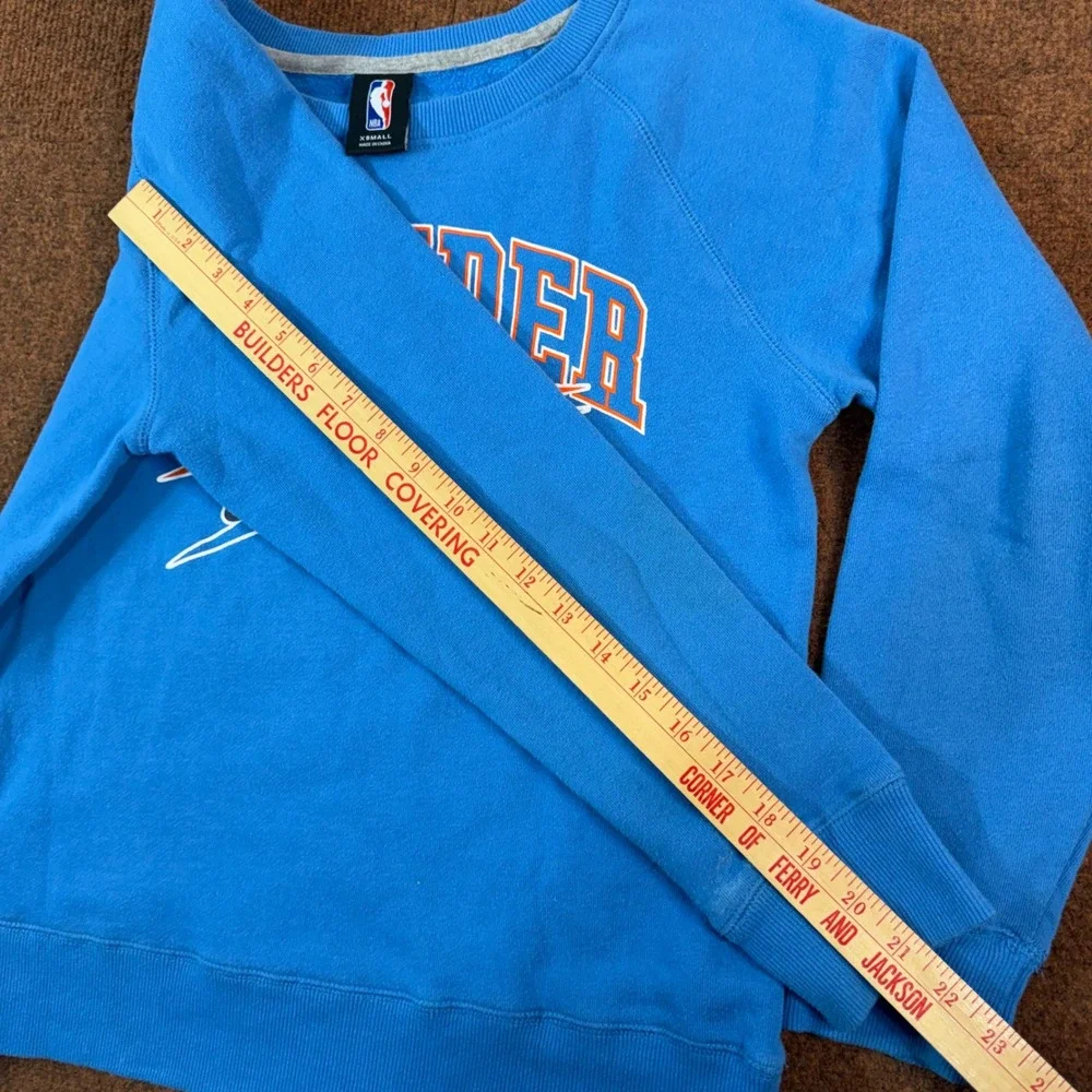 A+ hoop NBA Oklahoma City Thunder Sweatshirt Blue OKC Raglan Pullover XS